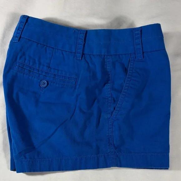 J. Crew womens cobalt blue Broken-In flat front 3" inseam chino shorts - size 4 - Picture 7 of 9